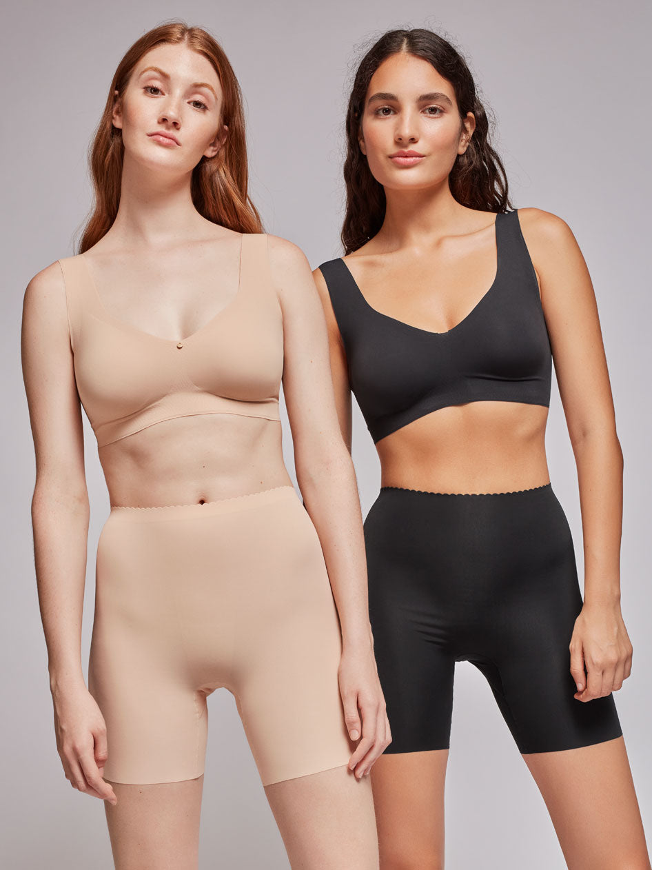 Pantalón moldeador y envolvente tejido microfibra - Negro - 1/0213