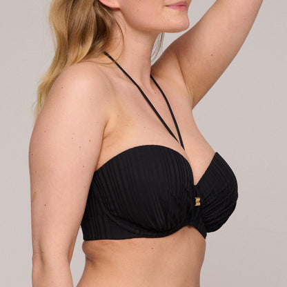 KIRUNA negro bikini sin tirantes con foam