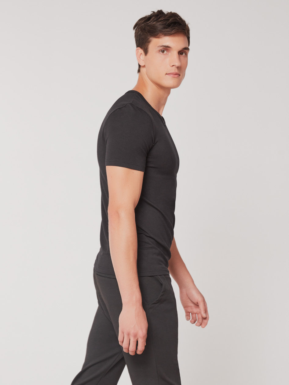 Camiseta interior termal de hombre - Negro