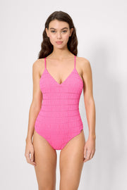 Bañador tríangulo con textura rosa copa B