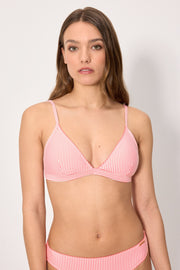 Conjunto bikini triángulo bambula rosa copa B