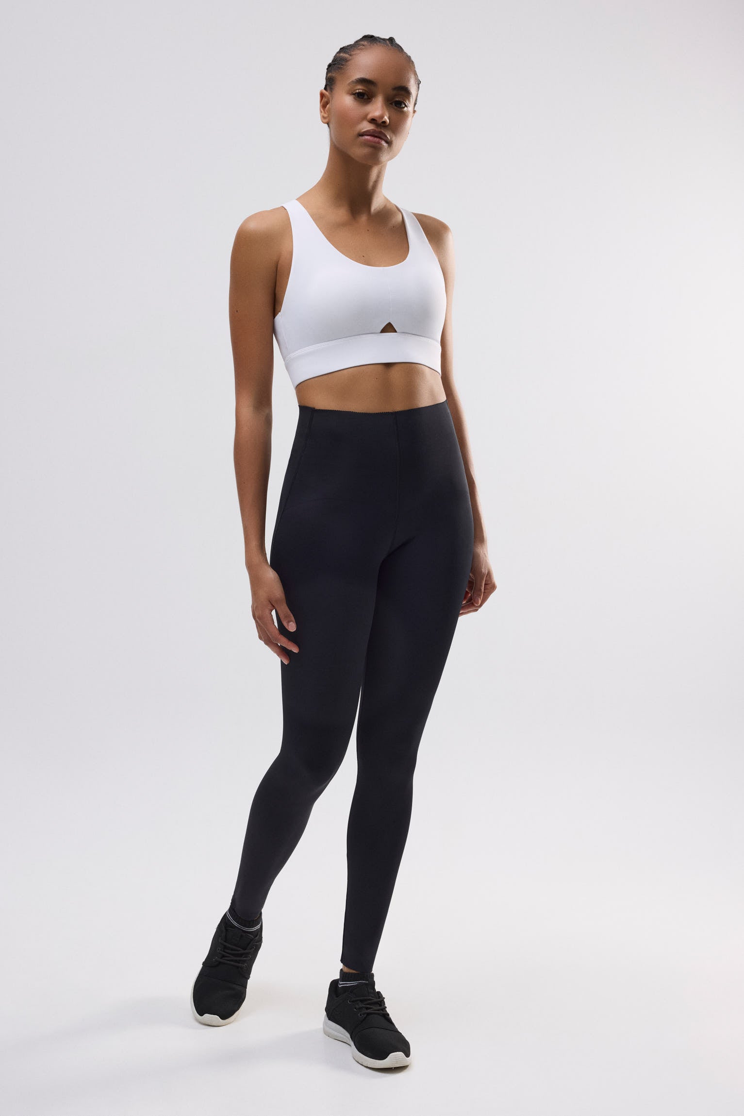 Leggings deportivos compressive largos vientre plano negro