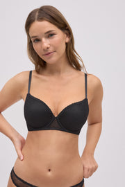 Sujetador push-up plumeti negro copas B y C