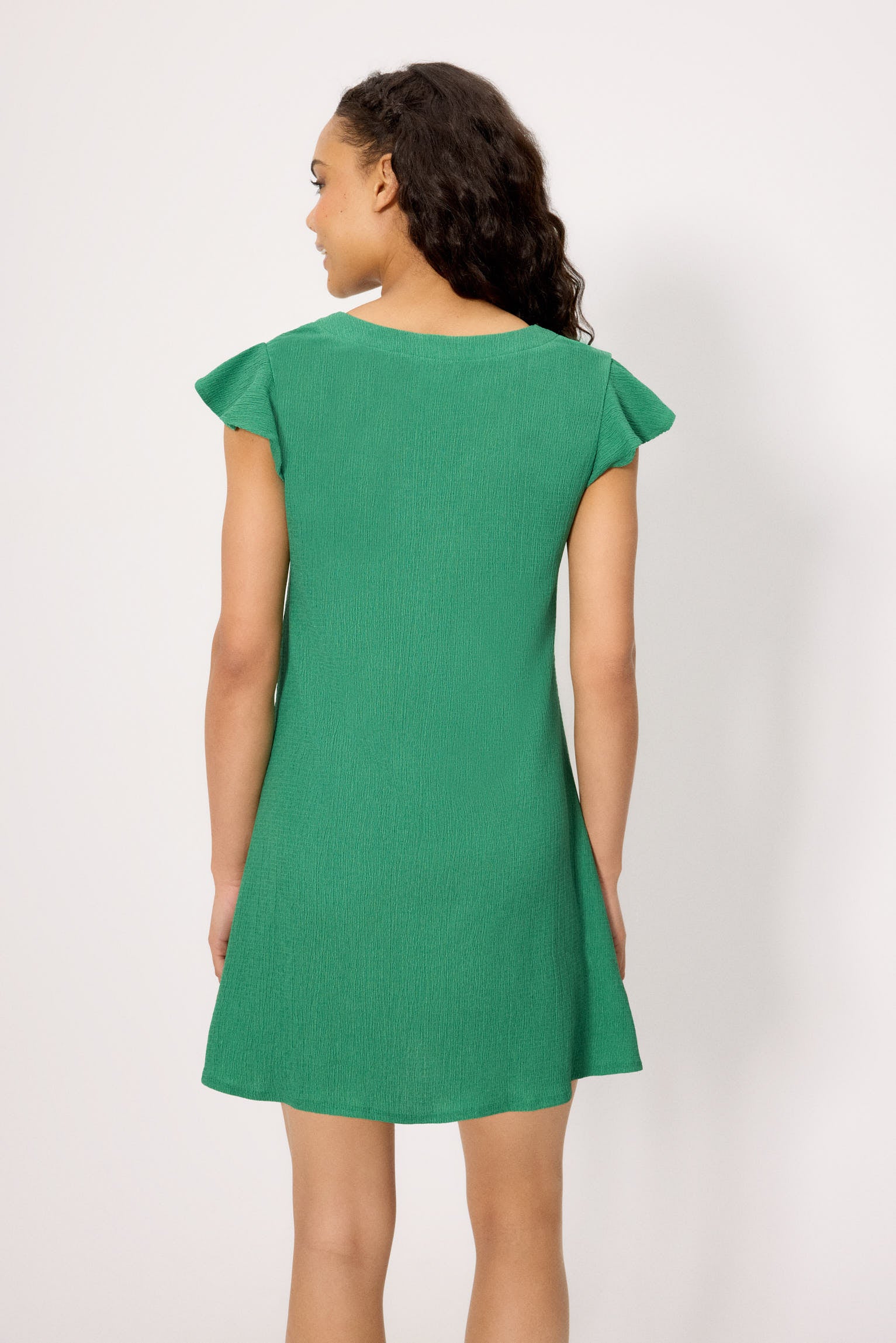 Vestido corto ligero verde