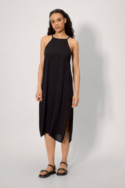 Vestido largo tirantes regulables negro