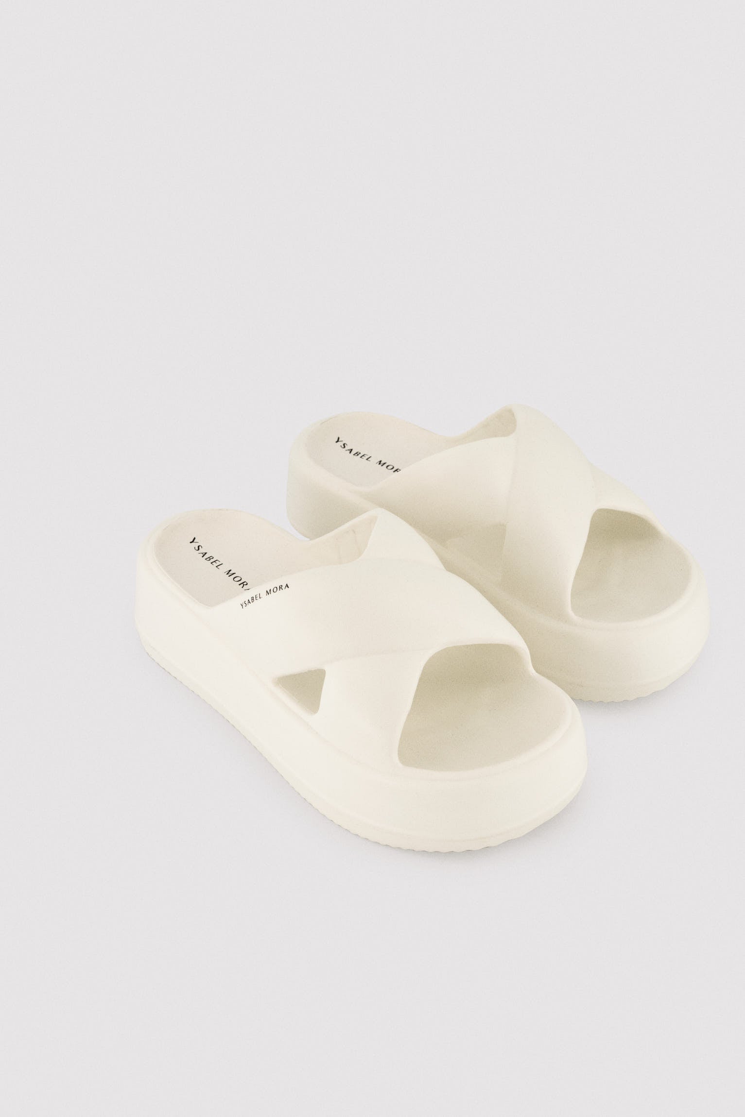 Chanclas de playa con plataforma antideslizantes ligeras blancas