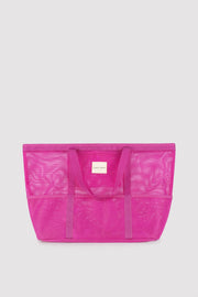 Bolso de playa calado rosa
