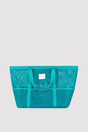 Bolso de playa calado turquesa
