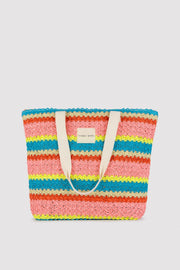 Bolso de playa de rafia colores