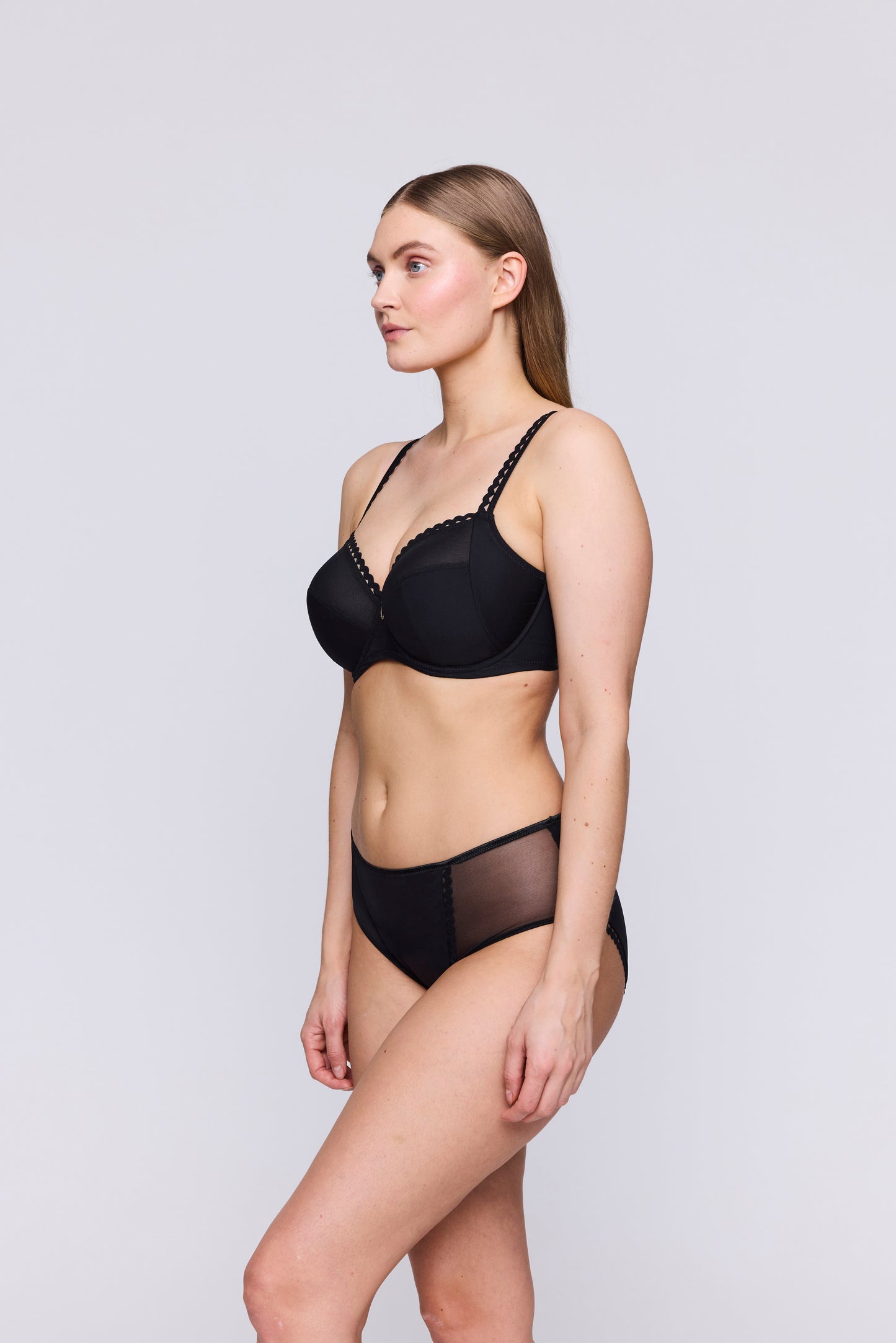 VIVGIRL negro sujetador copa entera