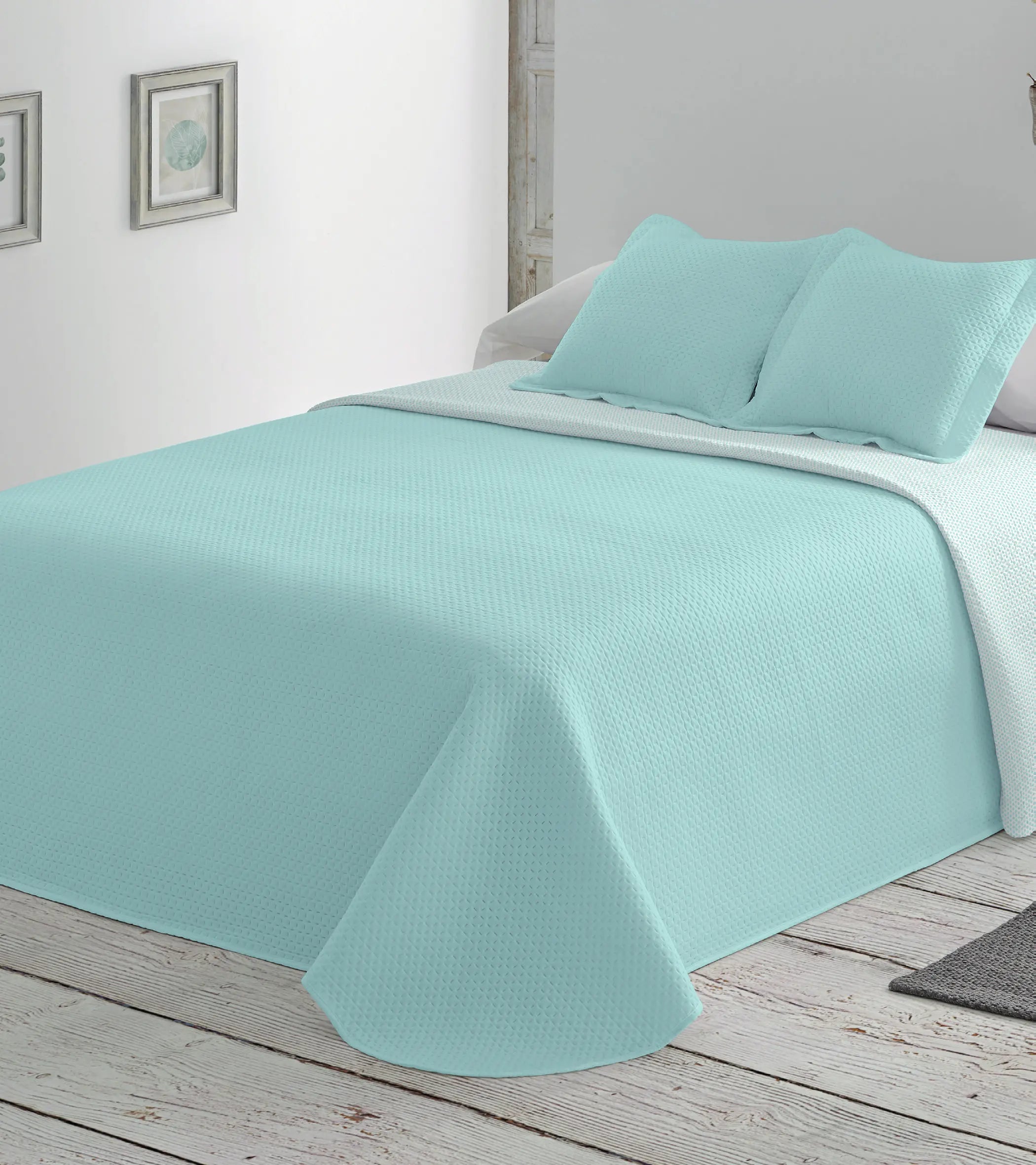 Colcha Lisa Reversible LISA - Turquesa