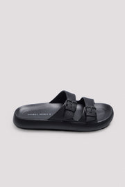 Chanclas hebillas negro