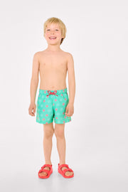 Bañdor niño corto estampado estrellas marinas turquesa