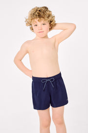 Bañador niño corto liso marino