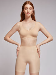 Pantalón moldeador y envolvente tejido microfibra - Piel - 1/0213