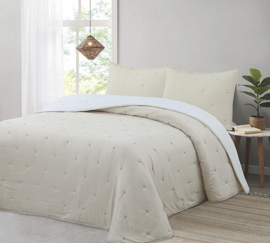 Comforter CRUZ reversible invierno 250gr DMateo Beige