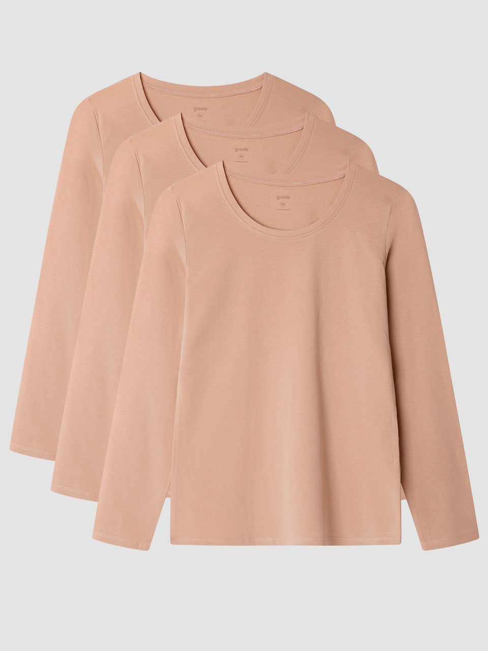 Camiseta interior manga larga algodón orgánico - Piel - 1/0129