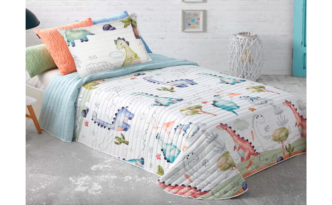 Colcha Bouti MANTEROL Infantil Junior 606 Dinosaurio