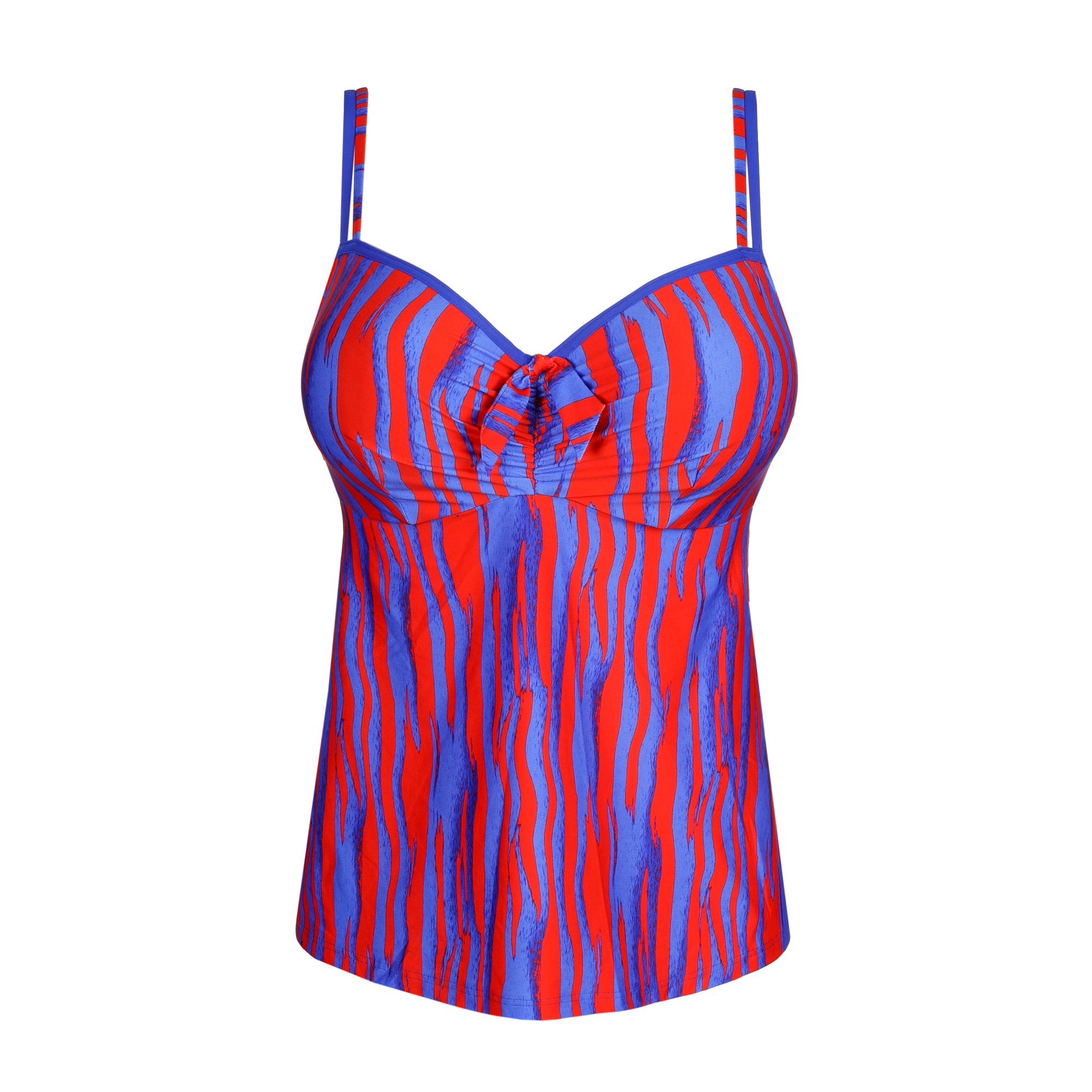 SKUDAI Wild stripes tankini copa entera con foam
