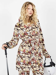 Bata abotonada estampado Snoopy