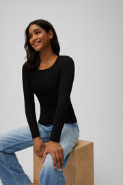 TÉRMICO Camiseta control de temperatura manga larga negro