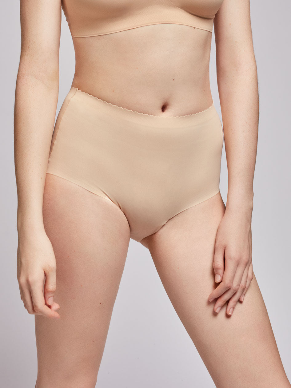 Braguita alta invisible tejido microfibra - Piel - 1/0212