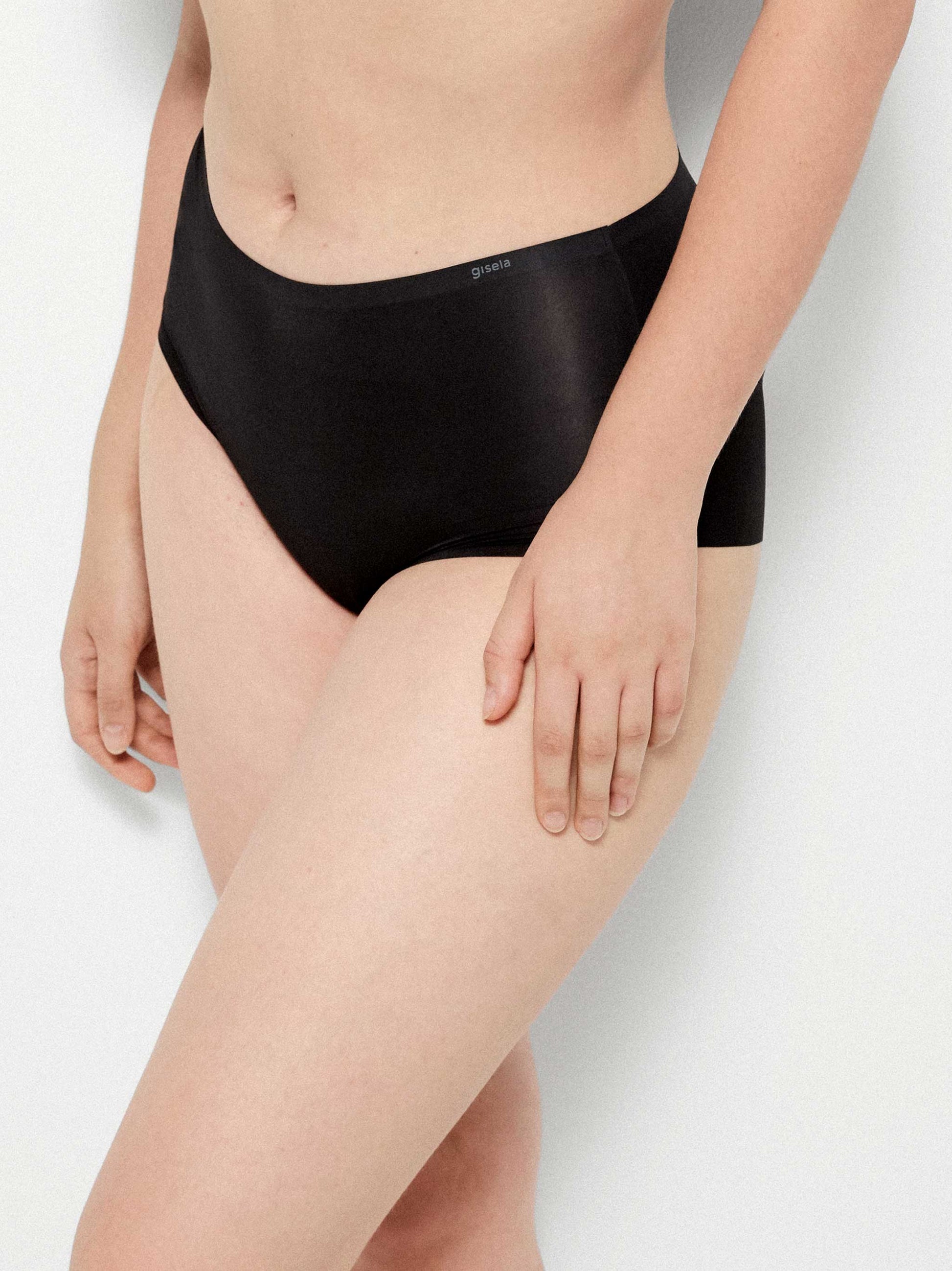 Braguita midi trasero preformado - Negro - 1/10027B