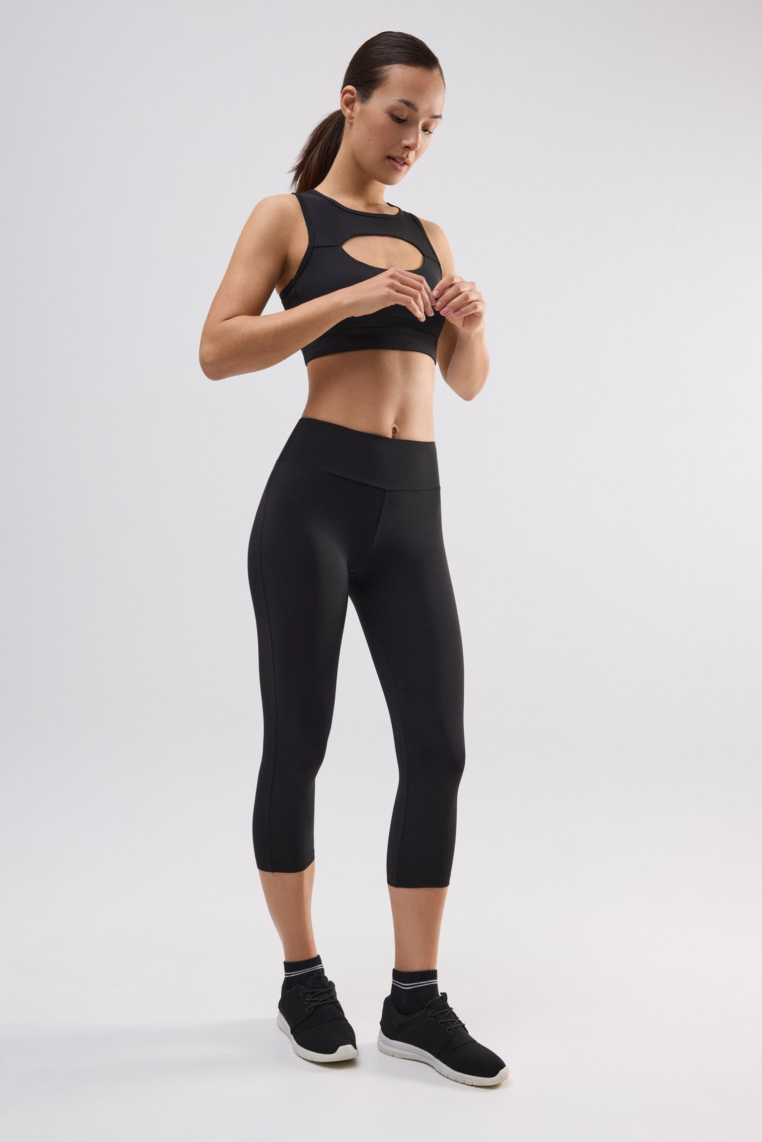 Leggings deportivos capri negro
