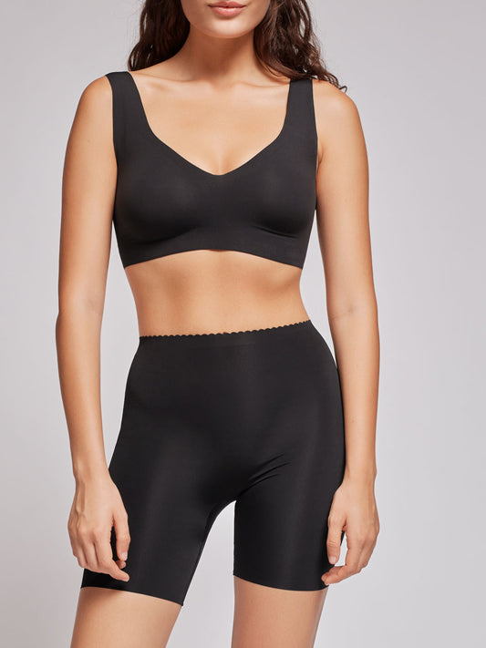 Pantalón moldeador y envolvente tejido microfibra - Negro - 1/0213