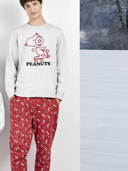 Conjunto pijama hombre de Snoopy en tejido de punto interlock