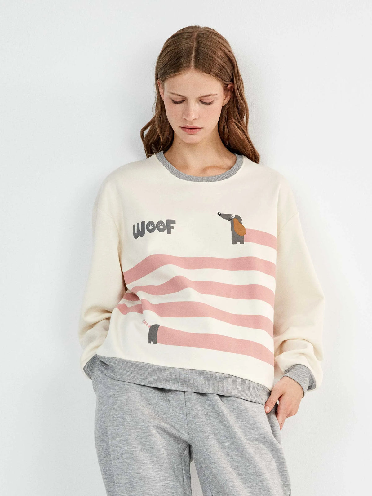 Pijama estampado en tejido de felpa elástica