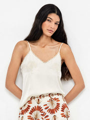 Camiseta tirantes detalle palmeras