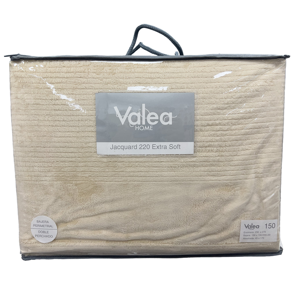 Juego de sábanas de coralina lisa de Valea