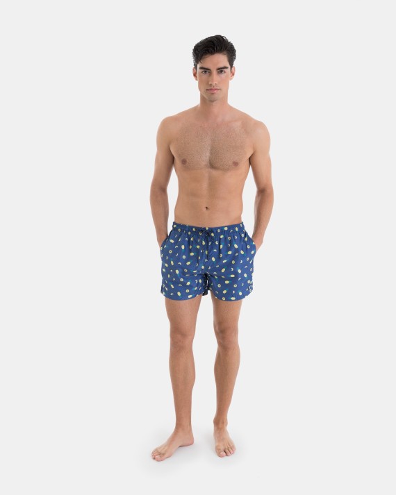 Bañador de Hombre Bermuda Estampado Piñas