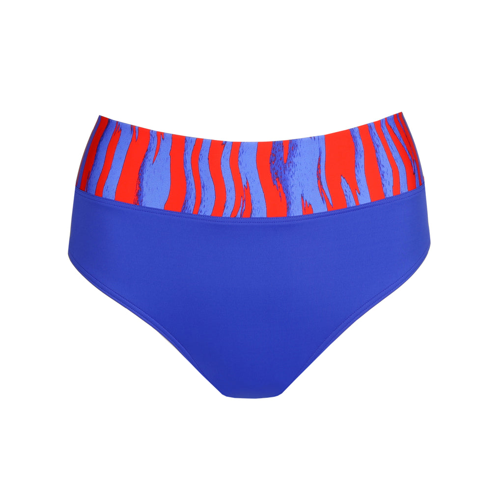 SKUDAI Wild stripes bikini braga plegable