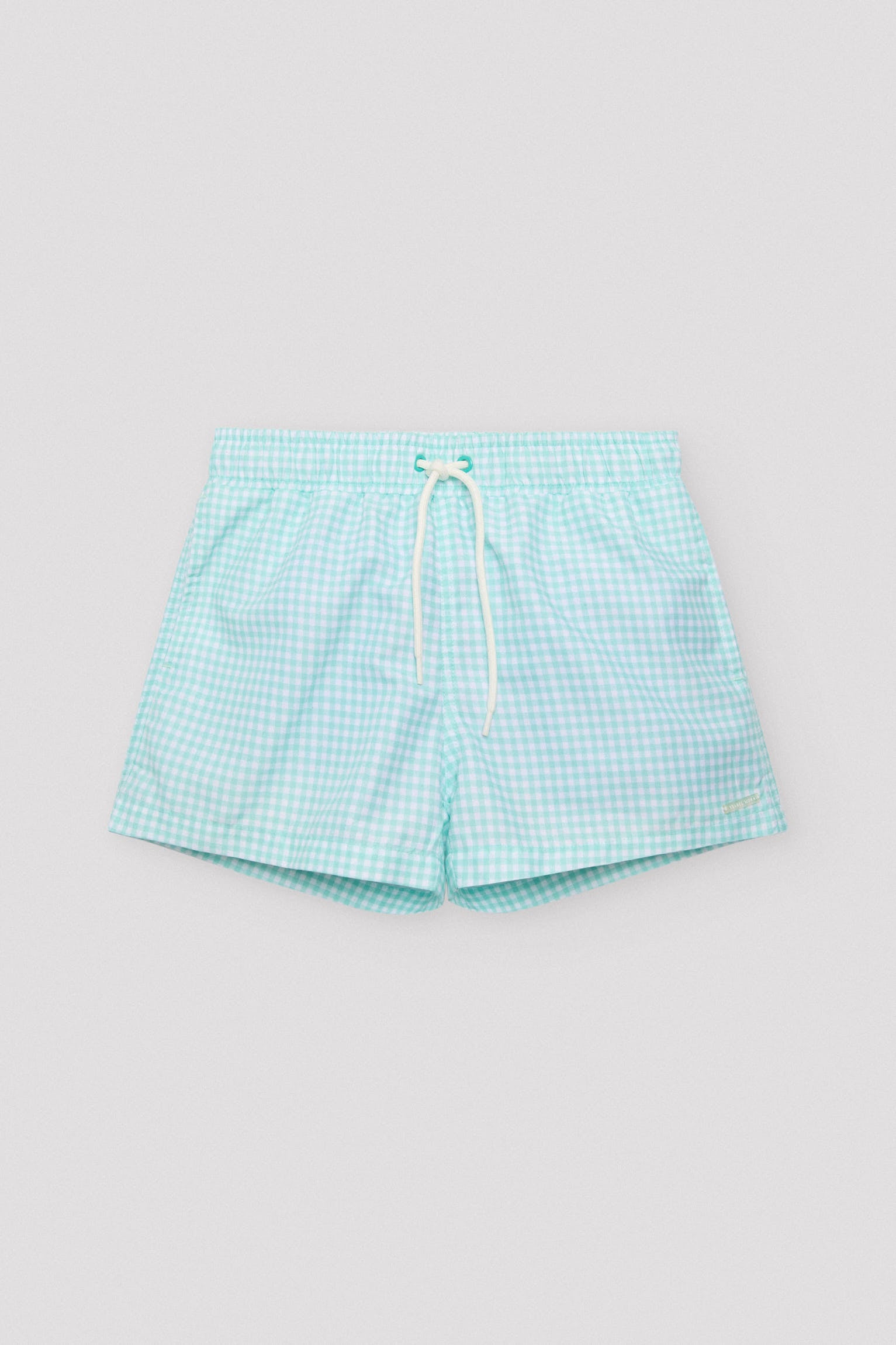 Bañador niño corto estampado vichy