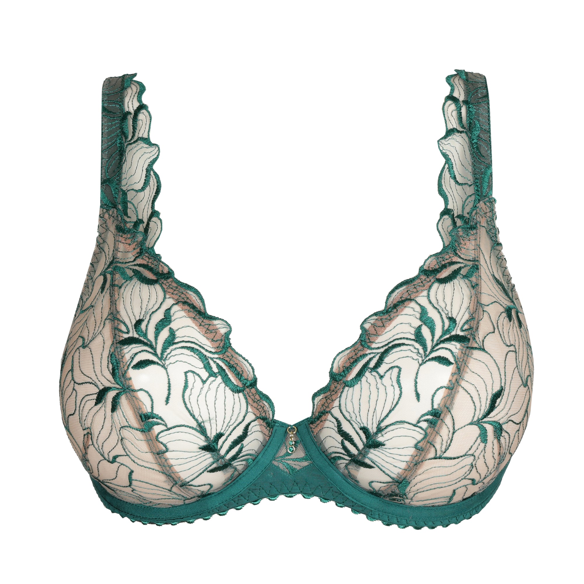 SPRINGDALE Jasper Green sujetador escote profundo