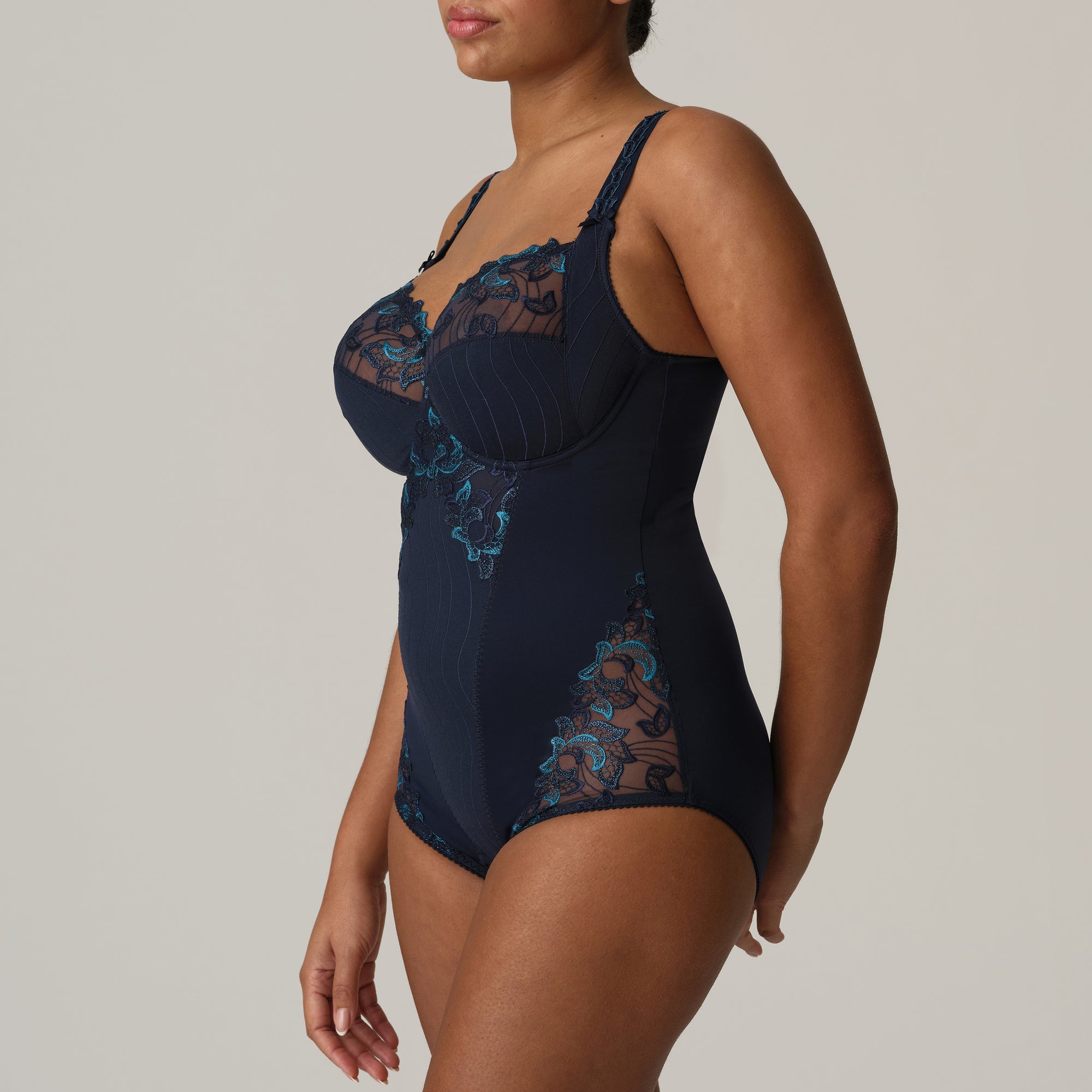 DEAUVILLE velvet blue body de copa entera