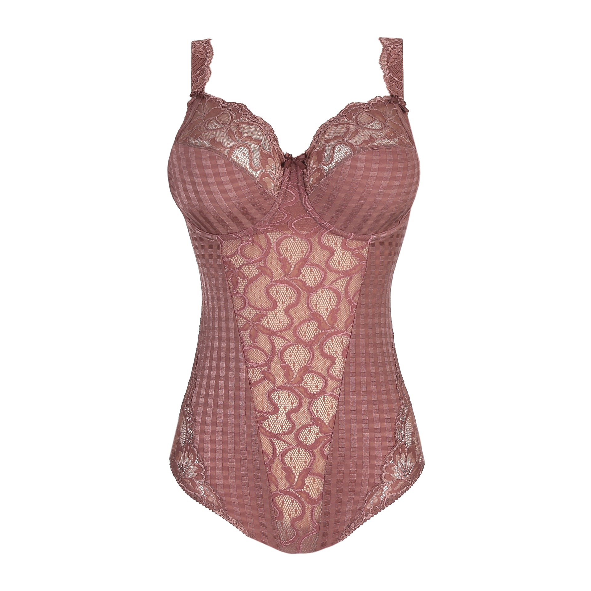 MADISON Satin Taupe body de copa entera