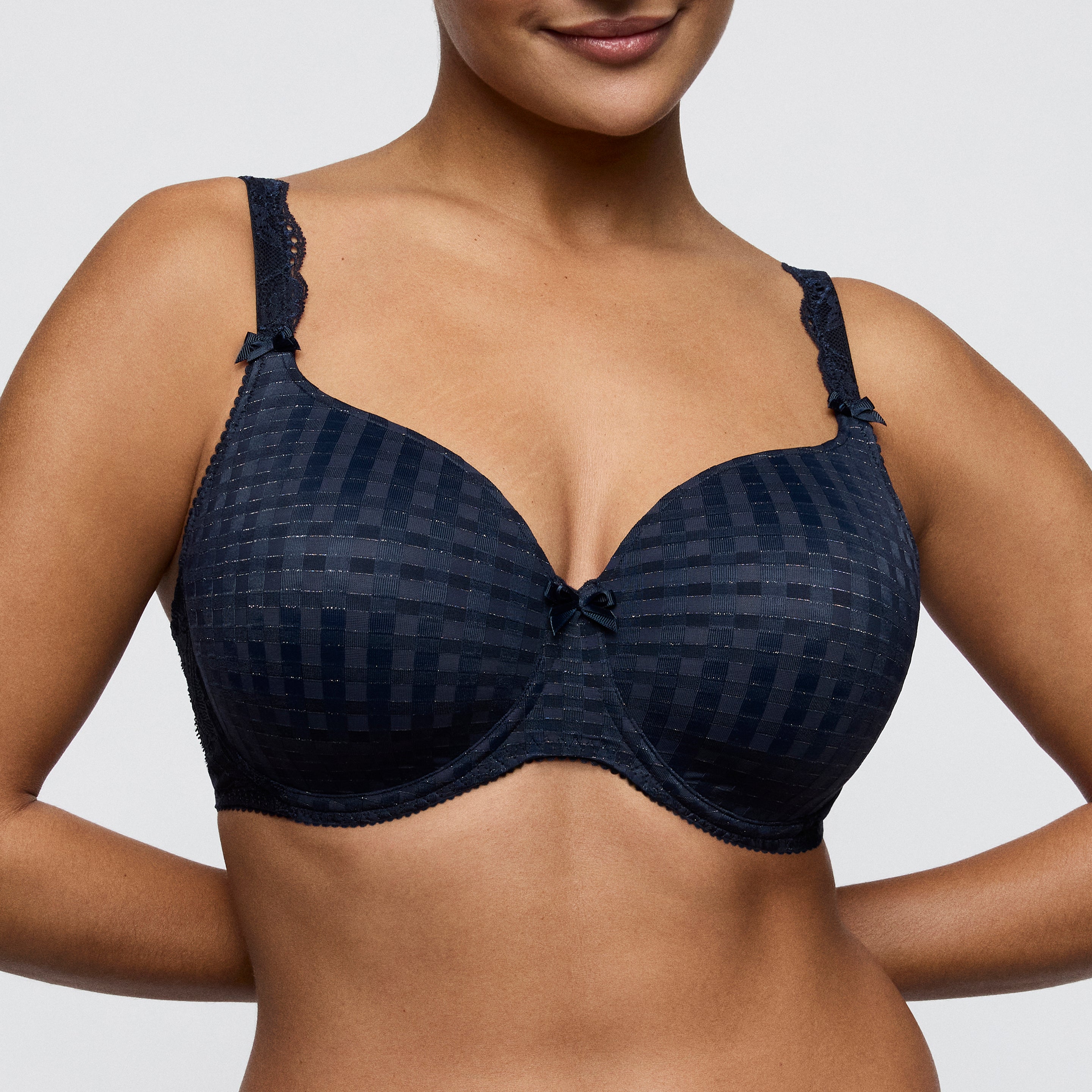 MADISON velvet blue suj. con foam escote corazón