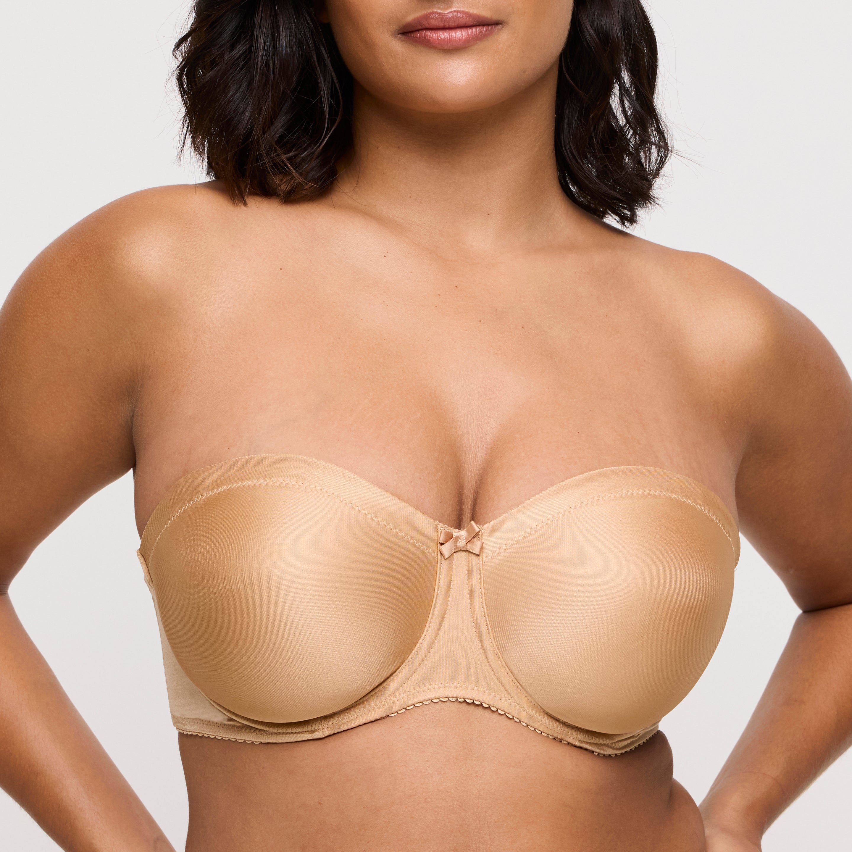 SATIN cognac suj. sin tirantes sin foam