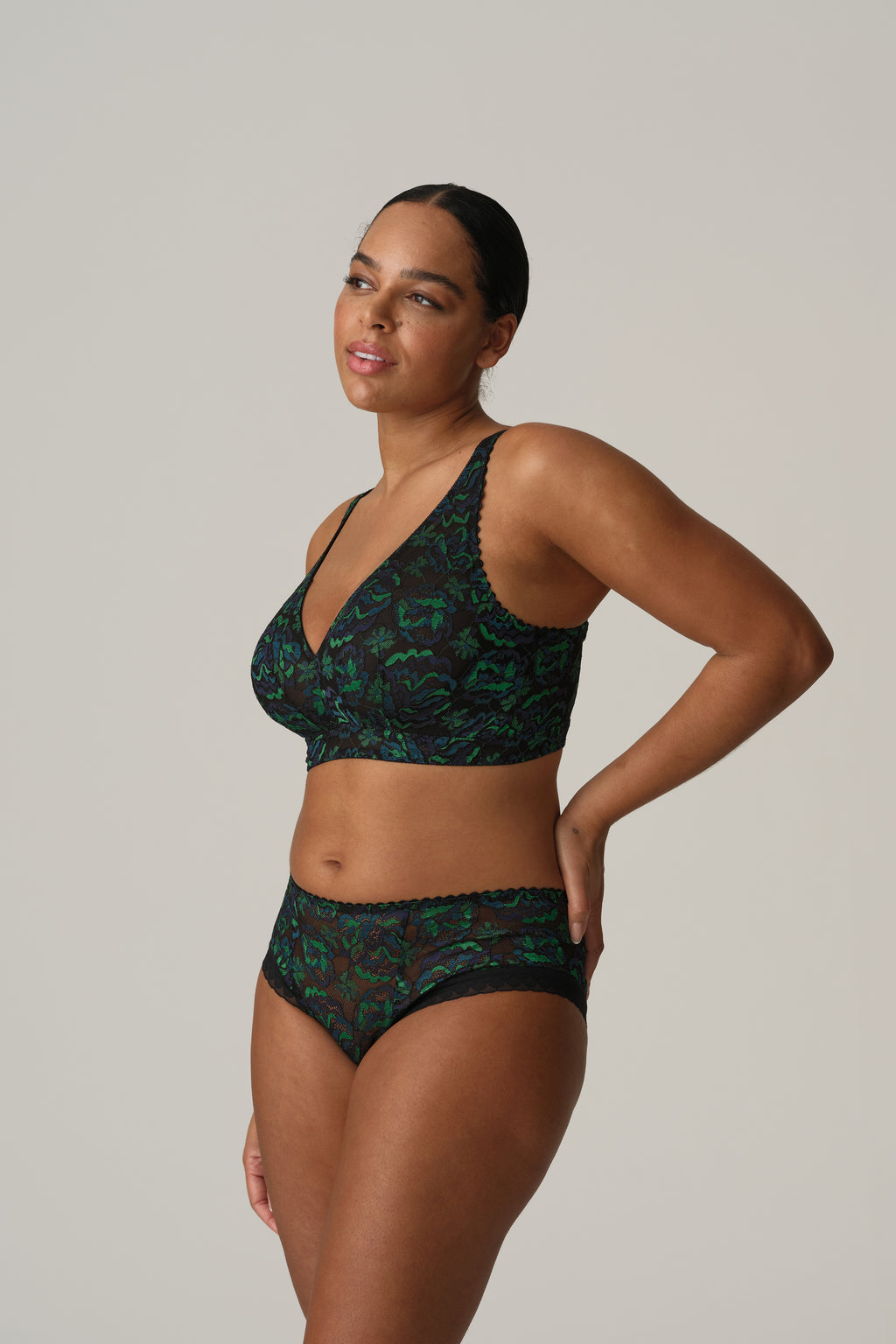 SAN ANGEL Peacock Feather tanga de lujo