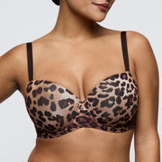 GIGANNI Leopard bloom sujetador balconet con foam