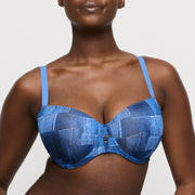 MAUNA Twill Blue sujetador balconet con foam