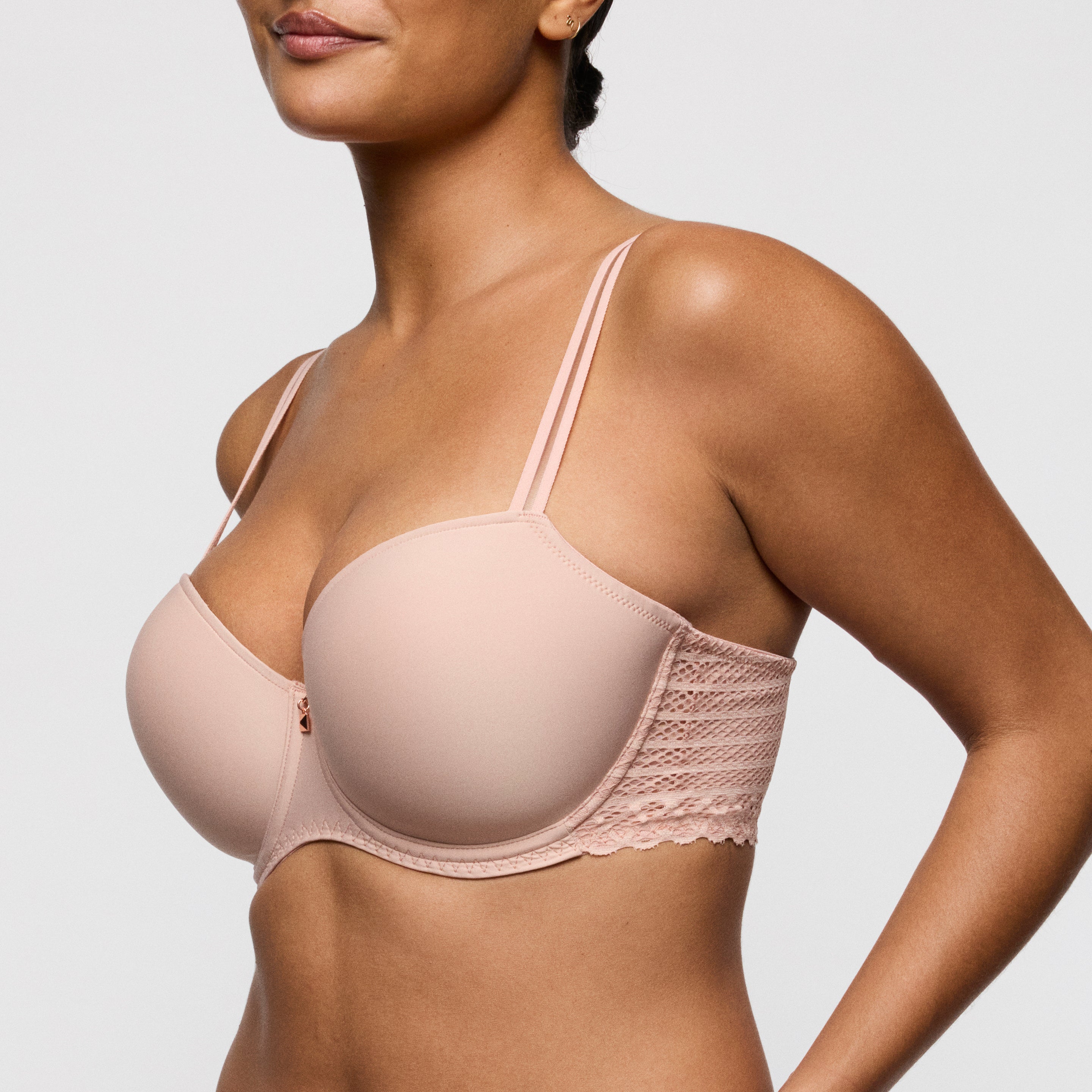 TWIST SIDE Powder Rose sujetador balconet con foam