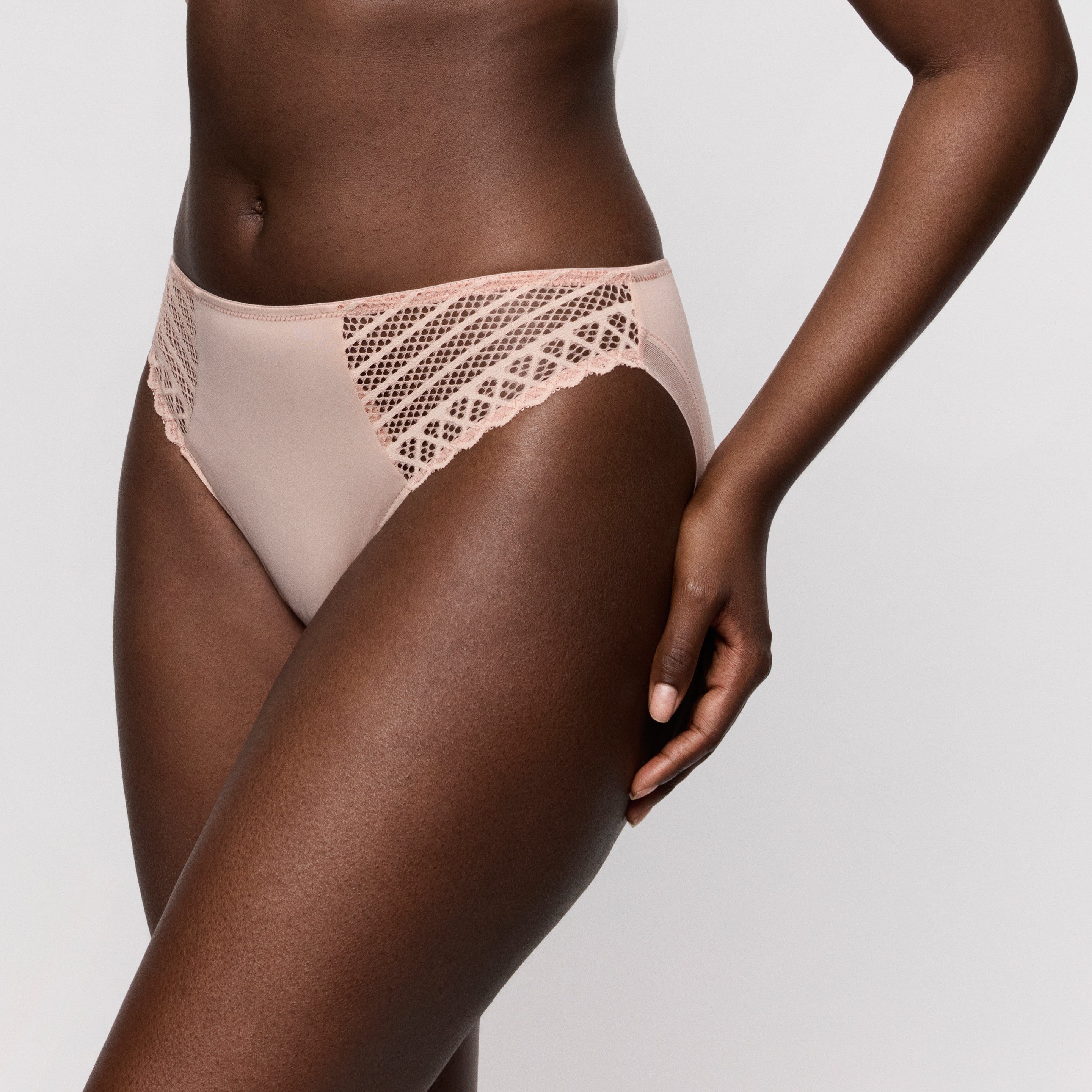 TWIST SIDE Powder Rose braga bikini
