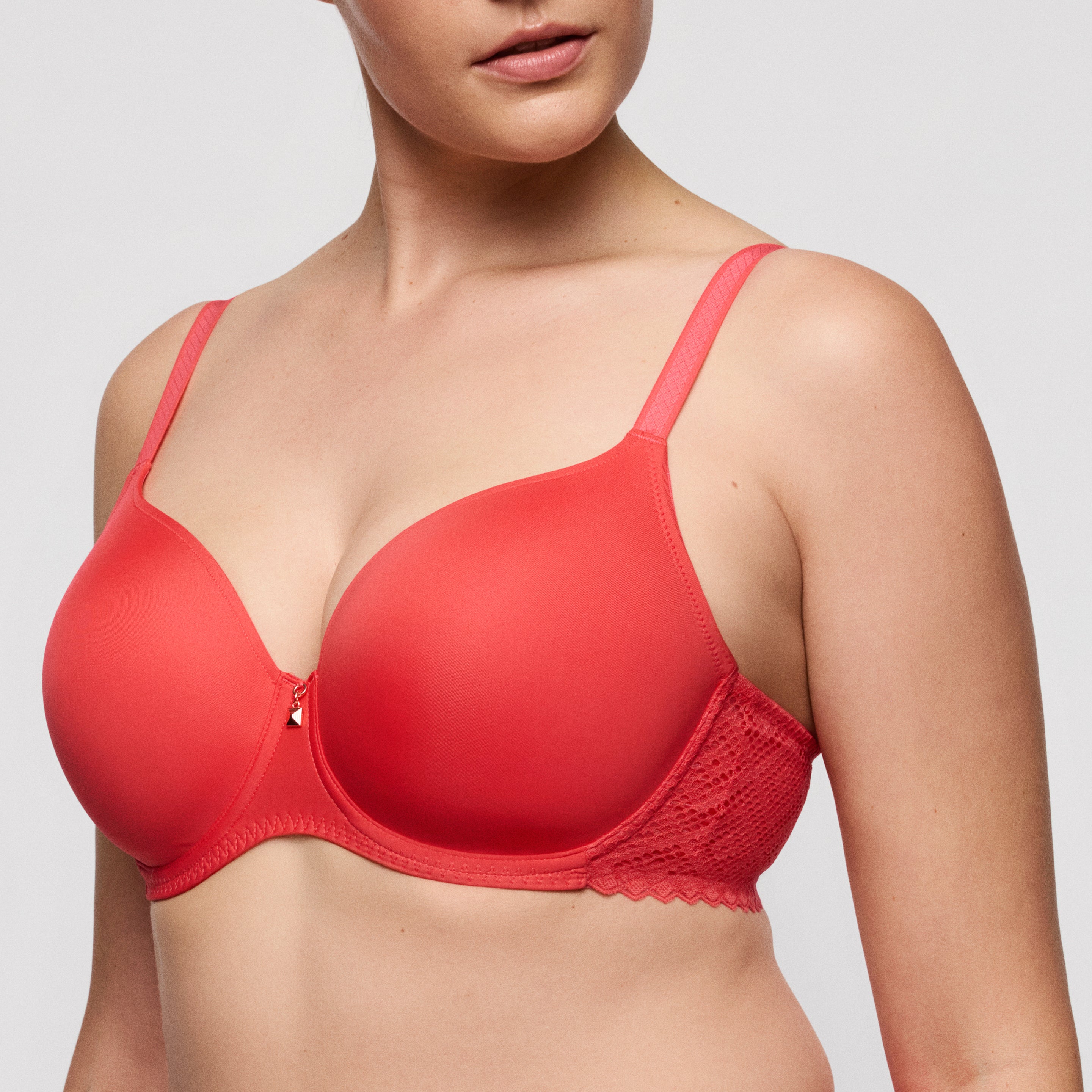 GRACE BAY coral suj. con foam escote corazón