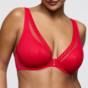 WOWGIRL true red suj. escote prof medio relleno