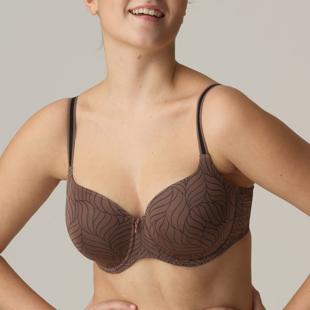 AJUSCO Caribe Taupe suj. con foam escote corazón