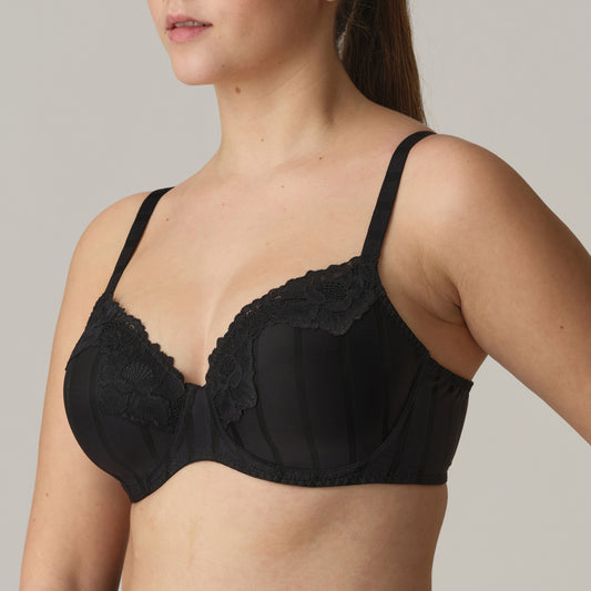 MALDIVES negro suj. con foam escote corazón